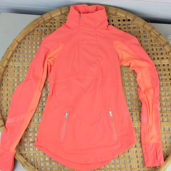 Lululemon Run Reflect Pullover Orange size 4 - Picture 3 of 9
